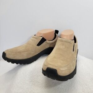 Cabelas Moc Loafer Tan Casual Slip On Suede Womens Size 8M Shoes